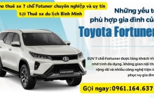 Cho thuê xe 7 chỗ Fotuner chuyên nghiệp và uy tín tại Thuê xe du lịch Bình Minh