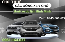 Cho thuê xe du lịch 7 chỗ chất lượng và uy tín