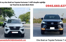 Cho thuê xe Toyota Fortuner 7 chỗ - Dịch vụ cho thuê xe Toyota Fortuner 7 chỗ tại Thuê Xe du lịch Bình Minh