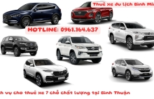 Dịch vụ cho thuê xe 7 chỗ chất lượng tại Bình Thuận từ Thuê xe du lịch Bình Minh