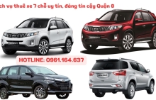 Dịch vụ thuê xe 7 chỗ uy tín, đáng tin cậy tại quận 8 từ thuê xe du lịch Bình Minh